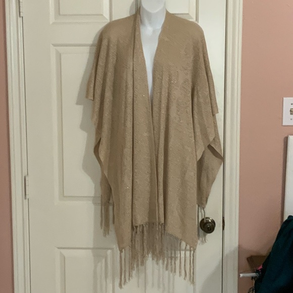 Chico's Accessories - Chico's Gold-Toned Textured Shawl